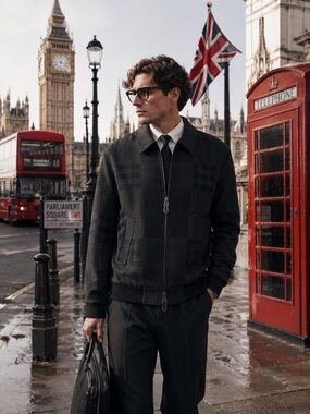 Authentic Burberry check-print Harrington jacket